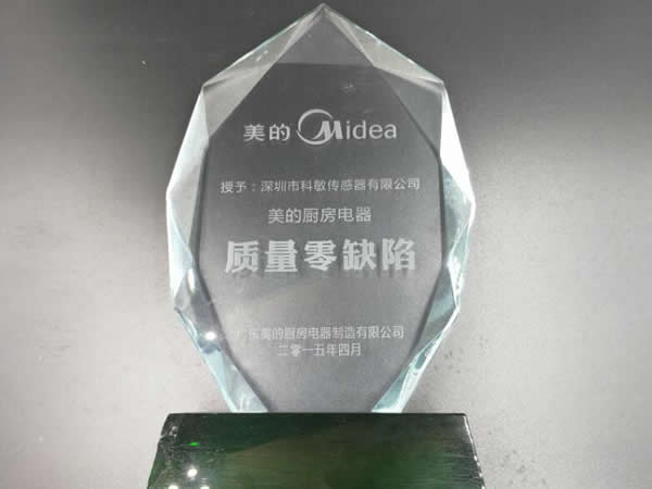 Won The "Quality zero Defect" Award of Midea Kitchen Appliances In 2015